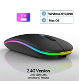 Wireless Computer Mouse W10 Rechargeable Slim Silent Multicolour