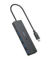 USB-C Hub, USB 3.0 Hub 4 Ports Data Hub Ultra Slim Multiport USB 3.0 5Gbps High Speed Compatible with Matebook PC Type-C Tablet, Surface Pro, Notebook PC, USB Flash Drives etc.
