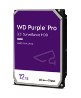 Purple Pro 12TB 3.5" SATA III 6Gb/s Surveillance HDD – 7200RPM, 512MB Cache, CMR Technology, High Workload 550TB/Y, AI-Optimized AllFrame, Multi-Bay Compatible, 2M-Hour MTBF, 24/7 Heavy-Duty Storage – WD122PURP 12 TB