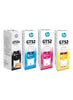 GT53XL (Black) + GT52 (Cyan, Yellow, Magenta) Pack of 4 Bundle Multicolor