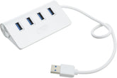 HUB Amazing Design With Four Port 3.0 USB Hub And Support 2TB - Silver White