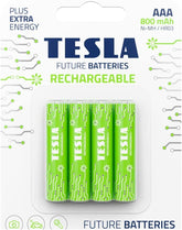 TESLA BATTERIES Rechargeable batteries AAA 1,2V 800 mAh Pack of 4 batteries