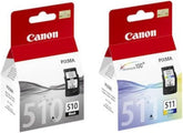 Canon Genuine Original PG510 (PG-510) Black & CL511 (CL-511) Colour ink cartridge for Pixma MP495 Printers