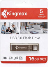 Kingmax USB 2.0 Flash Drive 16GB X02, Portable Memory Stick, High-Speed Data Transfer, Compact & Durable Design, Ideal for Documents, Music, Photos & Videos, 5-Year Warranty