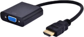 VGA To HDMI Output 1080P HD TV AV HDTV Audio Converter Adapter With USB Cable Black