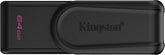 Kingston DataTraveler Exodia S USB Stick - 64GB - USB 3.2 Gen 1 - USB Type A - Black/Black - DTXS/64GB