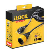 ILOCK Extension Cord Lock 16 Amp 250V Black 15 meter