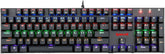 K565R-1 RUDRA Rainbow Backlit Mechanical Gaming Keyboard RED Switch