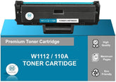Hanat W1112A / 110A Premium Toner Cartridge Compatible with HP Laser 108 / 108a / 108w / 136 / 136a / 136w / 136nw / 138 / 138pnw / 138fnw Printers Toner Cartridge with Chip