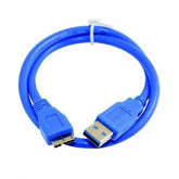 Uab cable external hard disk usb 3.0 data cable for hard disk and charger tablet super speed 50cm - blue