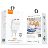 VIDVIE PLE245 Dual USB Charger with Type-C Cable – Fast & Reliable Charging Solution