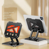 Metal Phone and Tablet Stand, Non-Slip Dual Stability Foldable 360° Rotating Disc Design, Compatible with Phones and Tablets, Adjustable, Stable Without Vibration