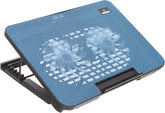 GT-99 Cooling Pad Containing Six Angle Stand With Two USB Ports And Fan Control button For Laptop 360x260x30mm - Black