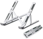 Desktop Aluminum Alloy Foldable Adjustable Laptop Stand Support Notebook Laptop Support Folding, Compatible to 14-17 inch Laptop - Silver