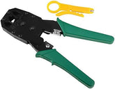 Dual-Modular Network Pliers Crimping/ Cutting/ Stripping Tool Black/Green