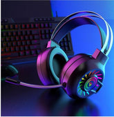 Forev Gaming FV-G97-7X1 headset with RGB lighting, noise-isolating microphone, and cushioned ear pads for an immersive gaming experience