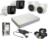 Full Security System (2 Outdoor Camera 2MP + 2 Indoor Camera 2MP + 1080P DVR 4 Channel + 500GB HDD) + 120 Meter Cable