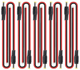 Set of 10 DC power male connectors with screw terminals for CCTV cameras and other DC-powered devices