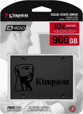 KINGSTON A400 SSD 960GB SATA 3 Solid State Drive 960 GBWORLD TRADE FOR COMPUTER -LAPTOPKINGSTON A400 SSD 960GB SATA 3 Solid State Drive 960 GBThe KINGSTON A400 SSD 960GB SATA 3 Solid State Drive provides fast start-up, loading, and file transfers, making it perfect for both applications and hard drive repl
