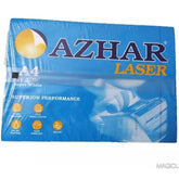 Azhar White Premium A4 Paper 70gsm pack of 500 sheets for printing and copying.