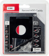 9.5mm Hard Drive Caddy Tray SaTa Hard Disk Drive Caddy SSD HDD CD/DVD-ROM Drive Slot Black/Multicolour - WORLD TRADE FOR COMPUTER