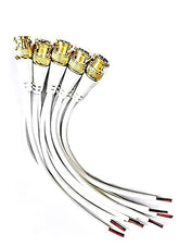 Set of 10 white BNC connectors for CCTV cameras, coaxial cables, and RF applications, ensuring secure and reliable signal transmission.