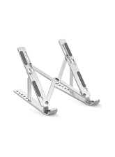 Adjustable Aluminum Laptop Stand – Ergonomic Foldable Laptop Holder for 15.6 Inch Laptops, Silver