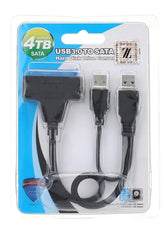 USB 3.0 to SATA (7+15 Pin) 22-Pin Adapter for 2.5" SSD/HDD – Up to 6Gbps, Supports 4TB