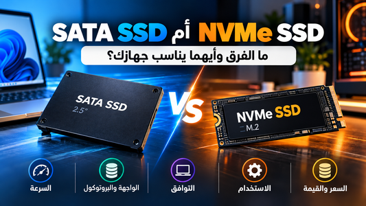 SATA SSD أم NVMe؟ الفرق والسرعة وأيهما تختار؟
