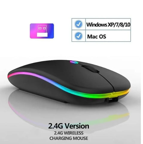 Wireless Computer Mouse W10 Rechargeable Slim Silent Multicolour