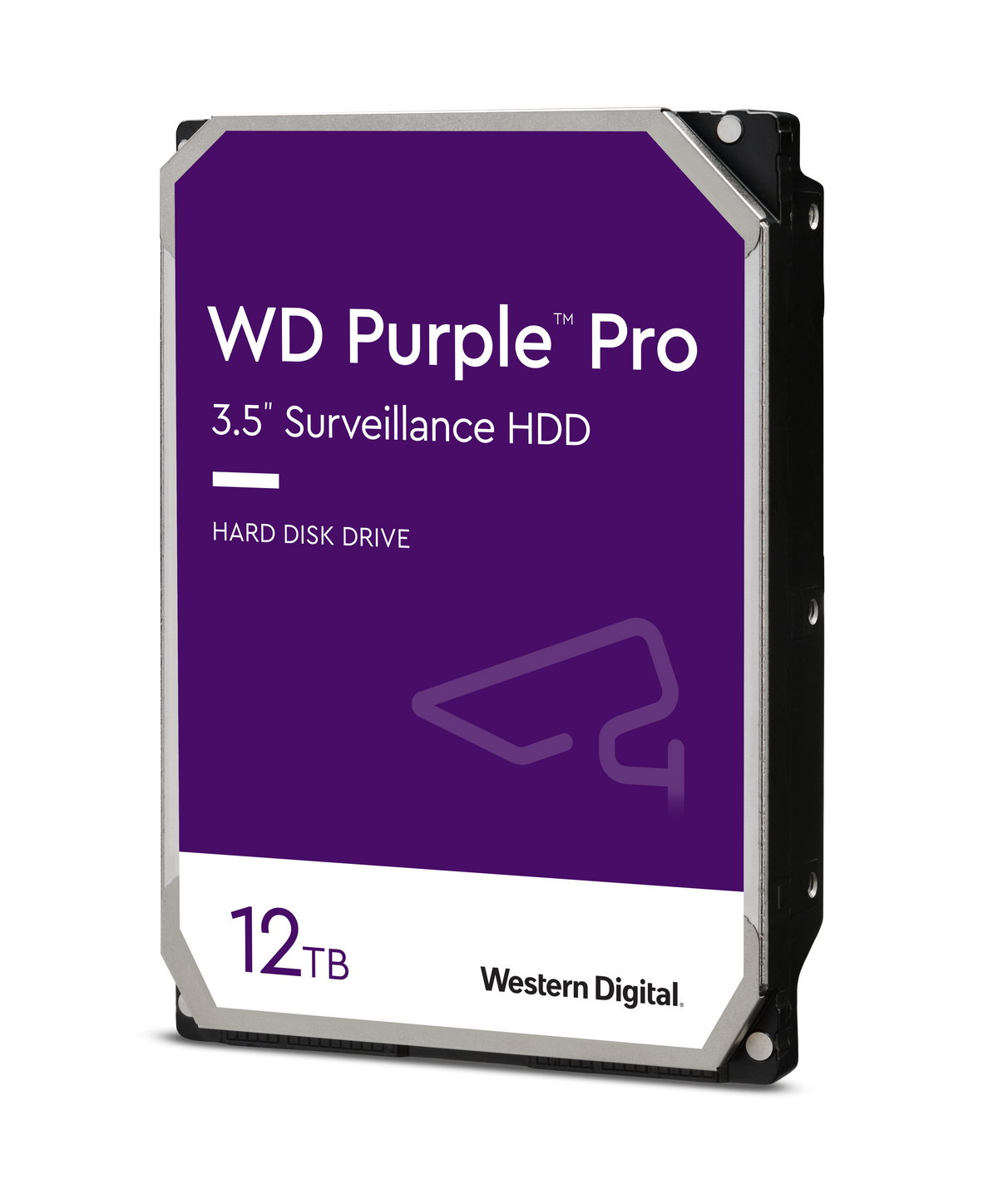 Purple Pro 12TB 3.5" SATA III 6Gb/s Surveillance HDD – 7200RPM, 512MB Cache, CMR Technology, High Workload 550TB/Y, AI-Optimized AllFrame, Multi-Bay Compatible, 2M-Hour MTBF, 24/7 Heavy-Duty Storage – WD122PURP 12 TB