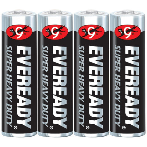 Eveready Super Heavy Duty Battery, Size AA, Pack of 4
