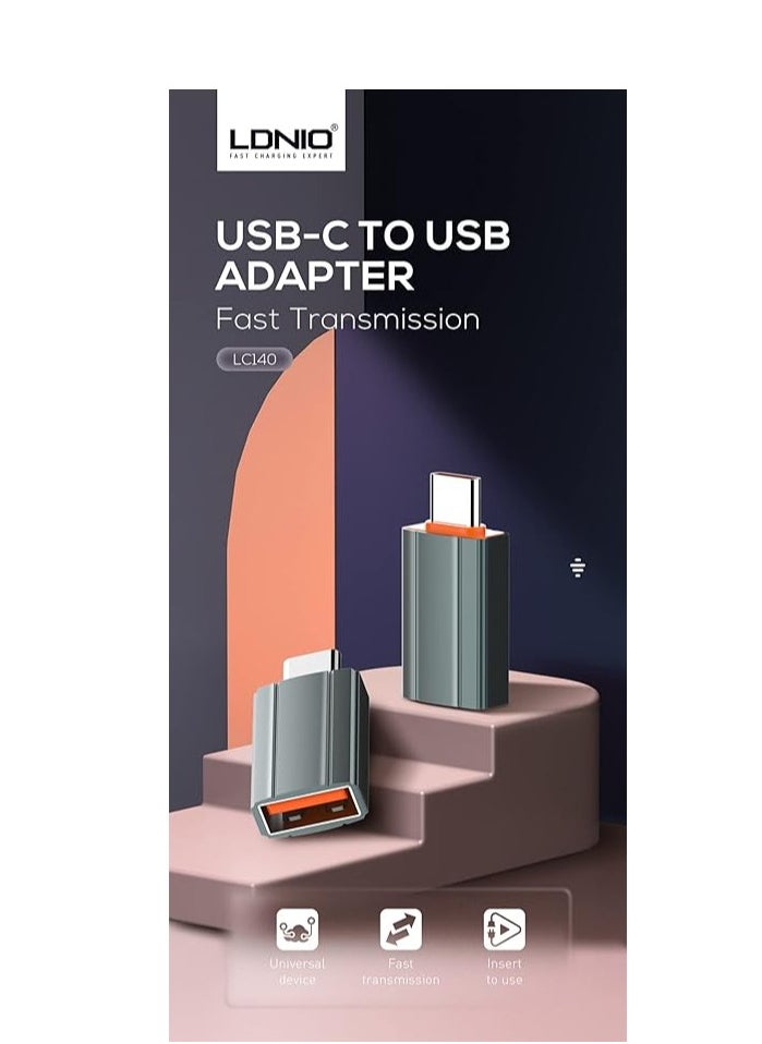 LDNIO LC140 USB-A to Type-C Adapter – Fast Transmission, Universal Compatibility