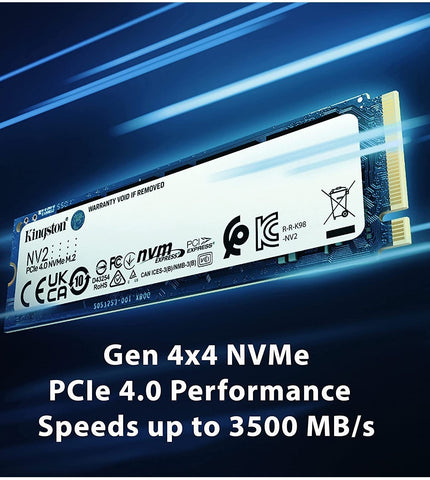Kingston NV2 1TB M.2 2280 NVMe SSD – High-Speed PCIe 4.0 Gen 4x4 Storage