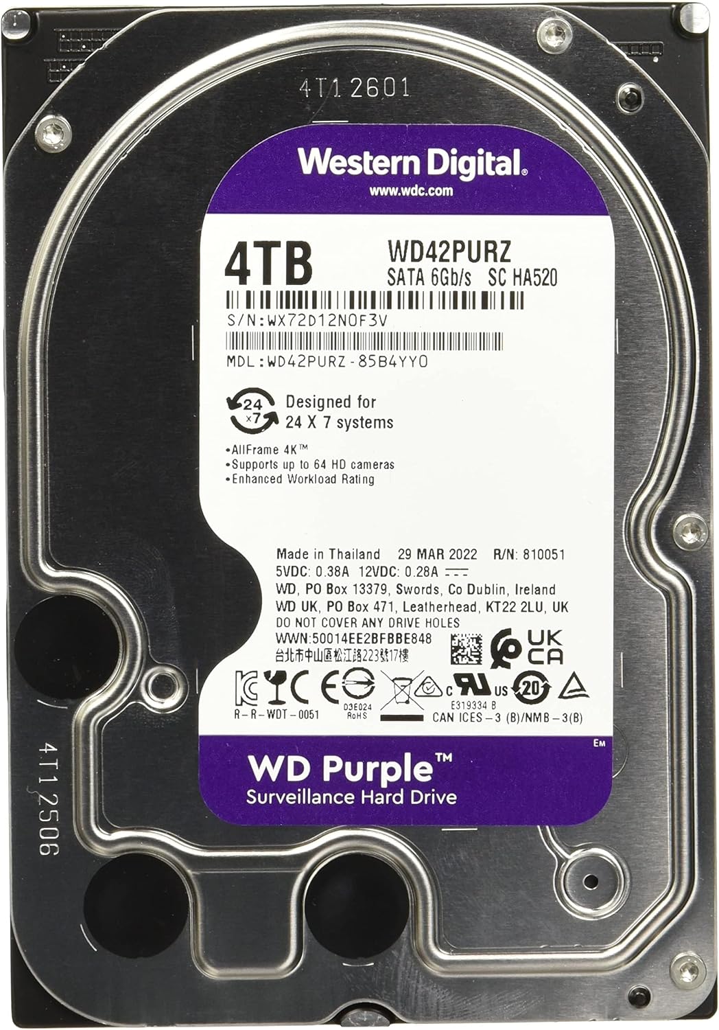 Surveillance Hard Disk Drive 4 TB