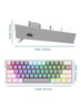 FIZZ K617 60% Mechanical Keyboard, Red Key Switches, Hot-Swappable, Detachable Type-C Cable, Pro Software Customizable RGB, Full Rollover 61-Keys, White/Gray | K617-RGB