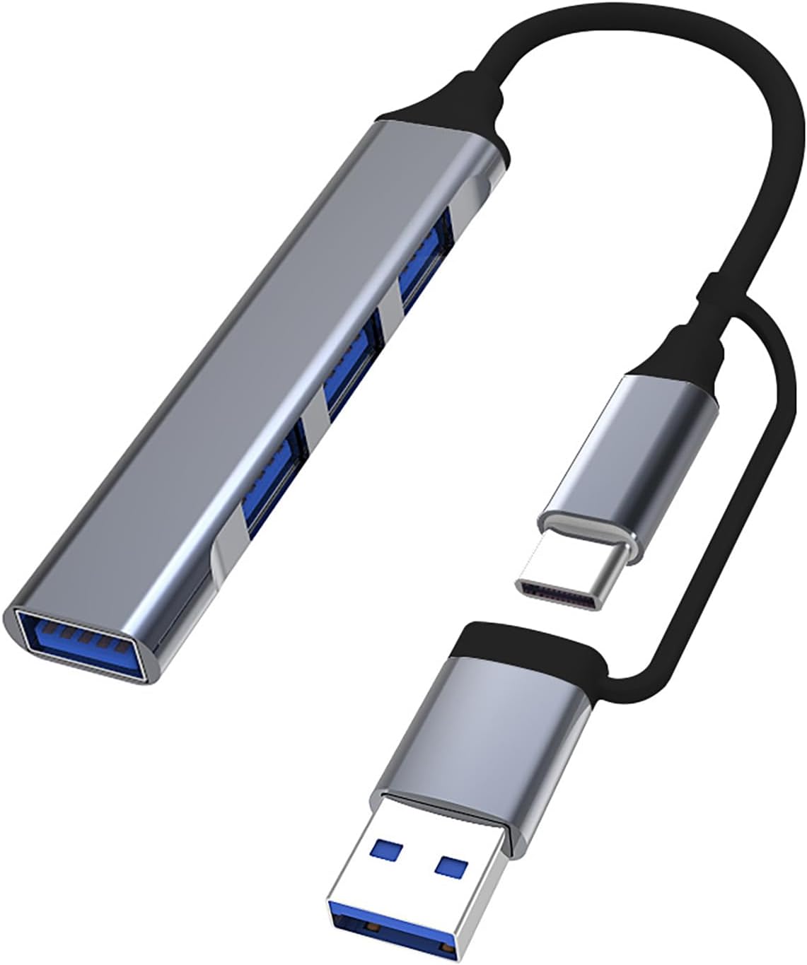 USB-C Hub, USB 3.0 Hub 4 Ports Data Hub Ultra Slim Multiport USB 3.0 5Gbps High Speed Compatible with Matebook PC Type-C Tablet, Surface Pro, Notebook PC, USB Flash Drives etc.
