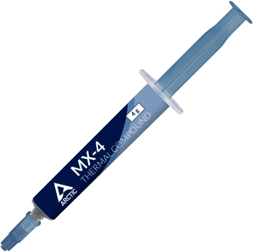 MX-4 CPU Grease, 4g High Thermal Grease, Improved Thermal Diffusion Efficiency for CPU/GPU, Low Thermal Resistance, Low Viscosity, Long Term Non-Cure, Non-Conductive,