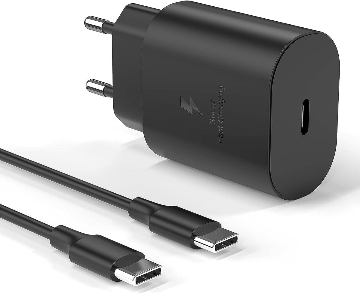 USB C TO TYPE C Charger 25W Fast Charging - A53/S21/S21 FE Compatible with Galaxy S20/Note 20 Ultra/Note 10 Plus Fast Charger and Type C Cable, Wall Mount Fast Replacement Power Adapter
