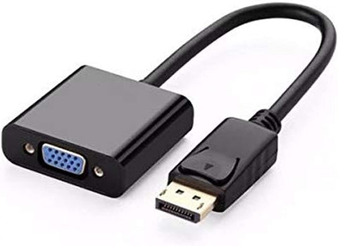 كابل محول من منفذ العرض ذكر إلى منفذ VGA أنثى، أسود