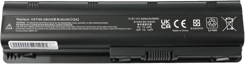 MU06 MU09 Laptop Battery for HP G62 G42 586028-341 588178-141 WD548AA WD549AA 593562-001 CQ58 Pavillon DV6 DV7 G62 G72 G6 G7 DM4 HSTNN-LB0W HSTNN-LB0W 【10.8V/5200mAh】