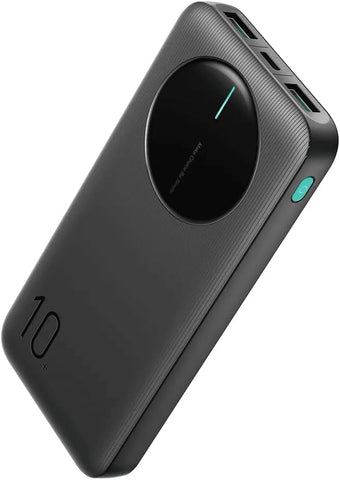 Joyroom JR‑PBF12 10000mAh Power Bank, 22.5W Fast Charging with LED Indicator, 3 Ports (2×USB‑A + USB‑C), Type‑C Input/Output, Multi‑Protocol QC/PE/AFC Support – Black | 12-Month Warranty