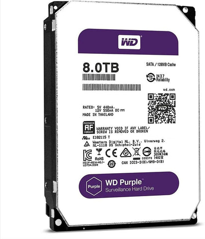 Surveillance Hard Disk Drive Silver/Purple  8TB