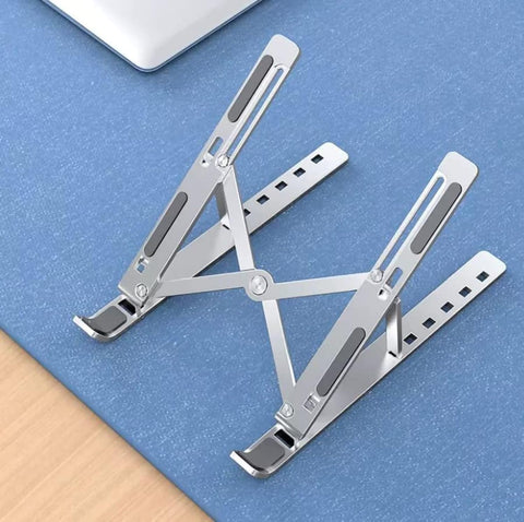 Desktop Aluminum Alloy Foldable Adjustable Laptop Stand Support Notebook Laptop Support Folding, Compatible to 14-17 inch Laptop - Silver
