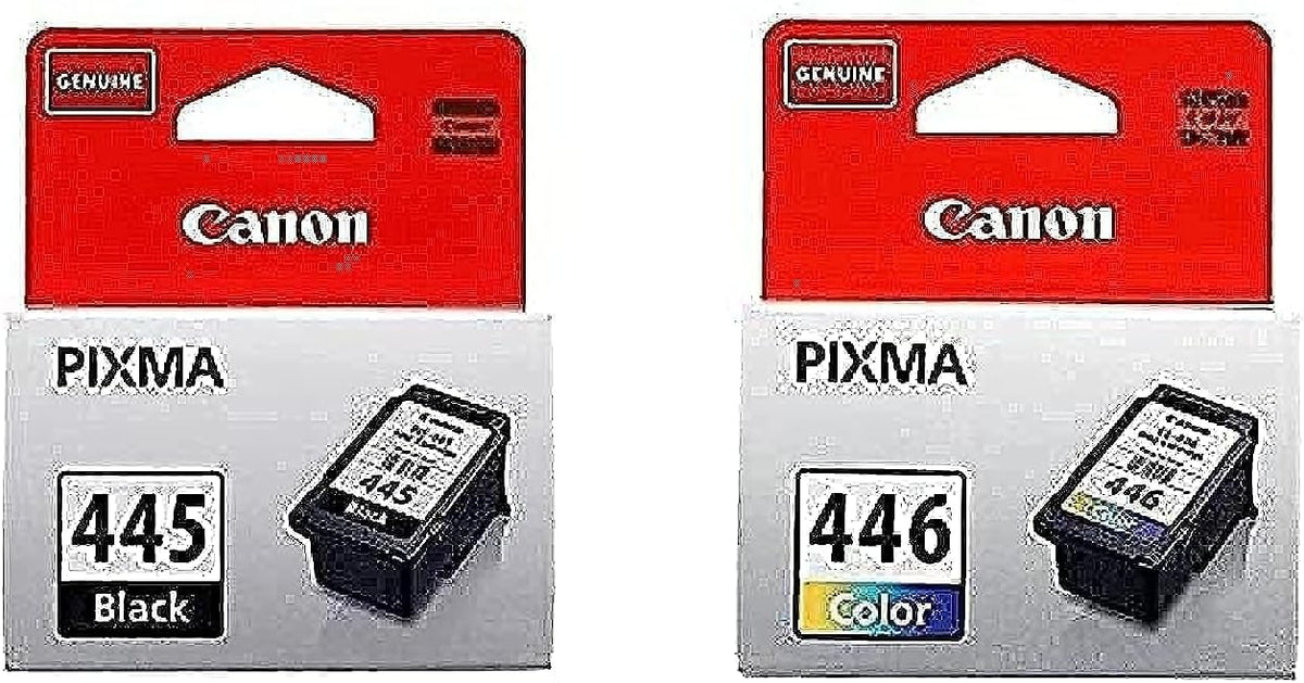 Canon 445 Black and Canon 446 Tricolor Ink Cartridge Set