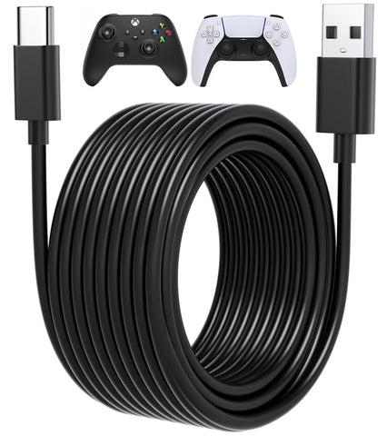 Universal 1.8M  USB-C Cable Charger for PS5/Xbox Series X/S Controllers, High-Speed Type C Charging Cord for PlayStation 5 DualSense, Smartphones, Tablets & All Type-C Devices, Data Sync