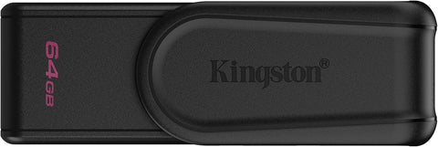 Kingston DataTraveler Exodia S USB Stick - 64GB - USB 3.2 Gen 1 - USB Type A - Black/Black - DTXS/64GB