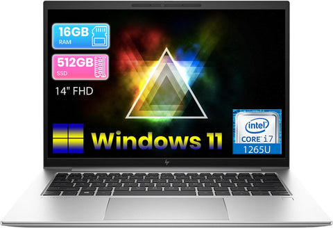 HP EliteBook 840 G9 14-Inch Laptop, 12th Gen Intel Core i7-1265U, 10-Core, 16GB RAM, 512GB SSD, FHD (1920x1080) IPS, Windows 11 Pro (Renewed)