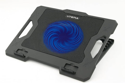 GT-89 Laptop Cooling Fan - 17 Inch Large Fan 140mm Quiet - Five Angles Ergonomic Design with LED Light - Compatible with Various Devices