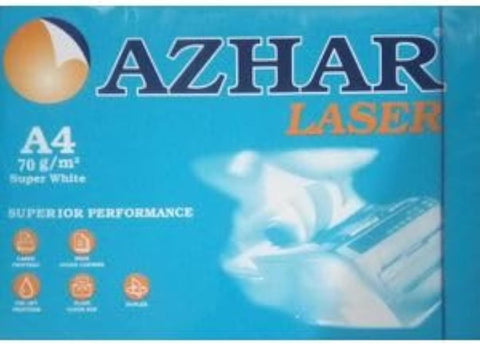 Azhar Paper 70 Gm 500 sheets Printing/Photocopying White Premium A4